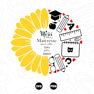Merci Maîtresse SVG, Merci SVG, Maîtresse SVG, Téléchargement svg, png, scanncut, cricut