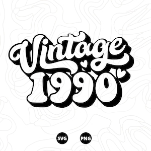 Vintage SVG, 1950/1990 SVG, piezas originales SVG, descargar svg, png, scanncut, cricut