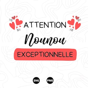 Merci Nounou SVG, Merci SVG, Nounou d'ecole SVG, Téléchargement svg, png, scanncut, cricut