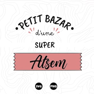 Merci Atsem SVG, Merci SVG, Atsem d'ecole SVG, Téléchargement svg, png, scanncut, cricut