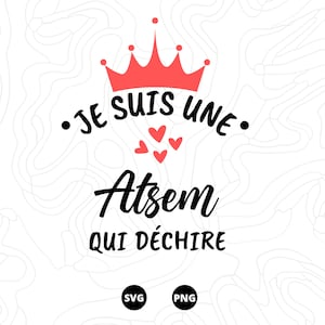Merci Atsem SVG, Merci SVG, Atsem d'ecole SVG, Téléchargement svg, png, scanncut, cricut