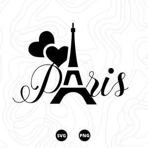 Tour Eiffel SVG, Paris svg, Coeur svg, Pays France svg, Capital svg, Capital de l'amour svg,  Téléchargement svg, png, scanncut, cricut