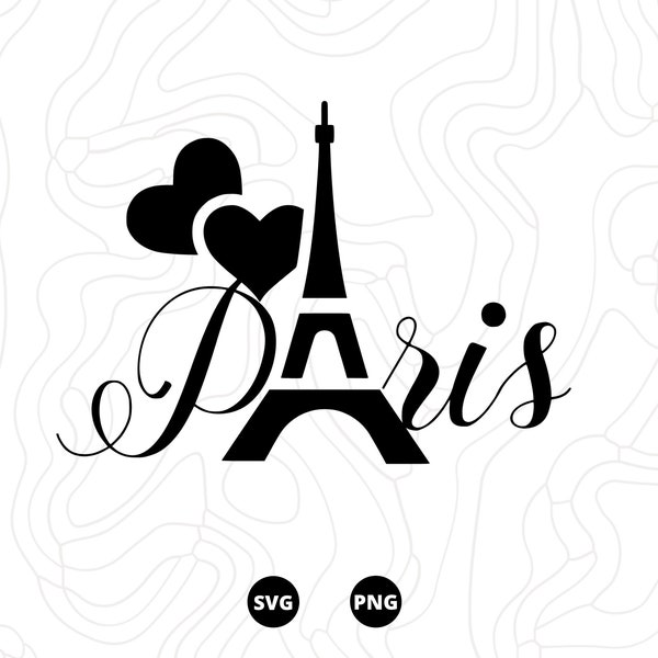 Eiffel Tower svg, Paris svg, Heart svg, Pays France svg, Capital svg, Capital de l'amour svg, Download svg, png, scanncut, cricut