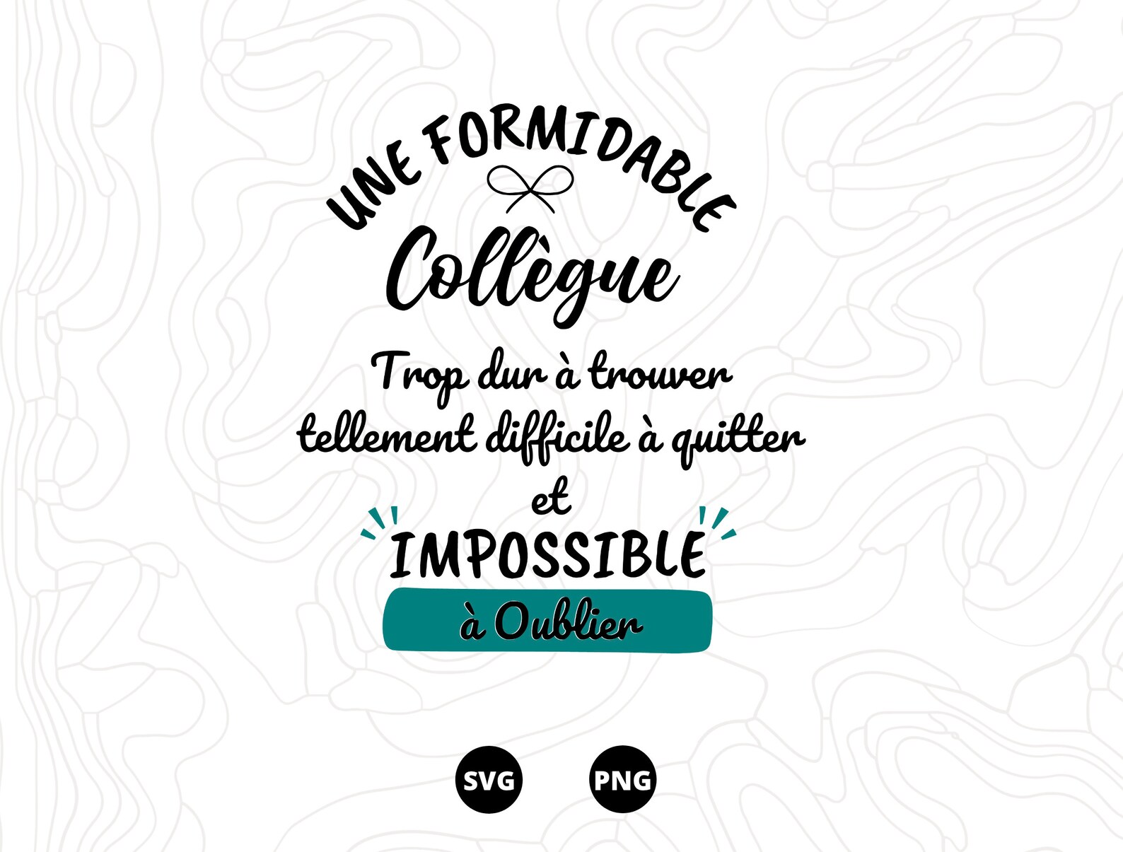 Une formidable collègue SVG, travail SVG, Retraite SVG, Téléchargement