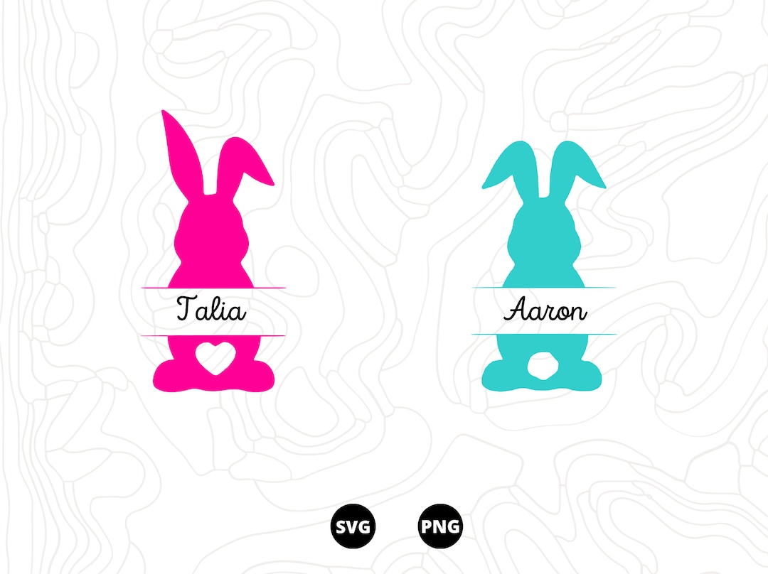 Lapin Prénom SVG, Paques SVG, fichiers SVG, Téléchargement, png, numérique svg Etsy Canada