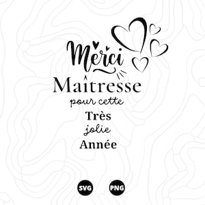 Merci Maîtresse SVG, Merci SVG, Maîtresse SVG, Téléchargement svg, png, scanncut, cricut