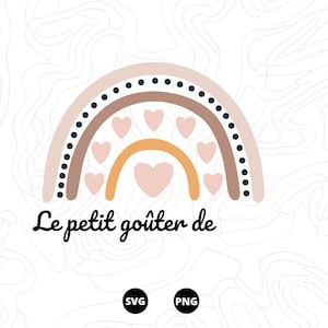 Le petit goûter de SVG, Arc en ciel SVG, Boîte à goûter SVG, Téléchargement svg, png, scanncut, cricut