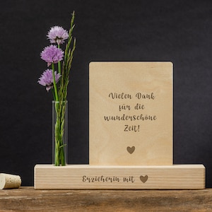 Abschiedsgeschenk Kindergarten, Kita, Erzieher, Erzieherin mit Herz, Abschied, Grundschule, Kinderkrippe, Hort, Bilderleiste mit Grußkarte
