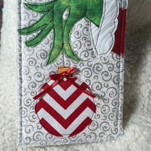 Modèle de carte postale matelassé- Modèle de carte postale en tissu- Voleur de Noël-