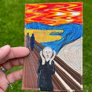 Gestepptes Postkartenmuster-Stoff Postkartenmuster-Der Schrei