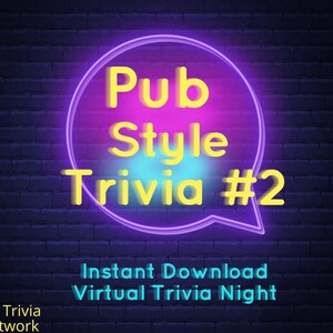Trivia Night | Pub Style Trivia | Virtual Online Game | Self-Working Downloadable Powerpoint