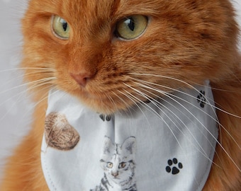 Baumwoll Katzenhalsband Bandana: Verstellbares Haustier Bandana