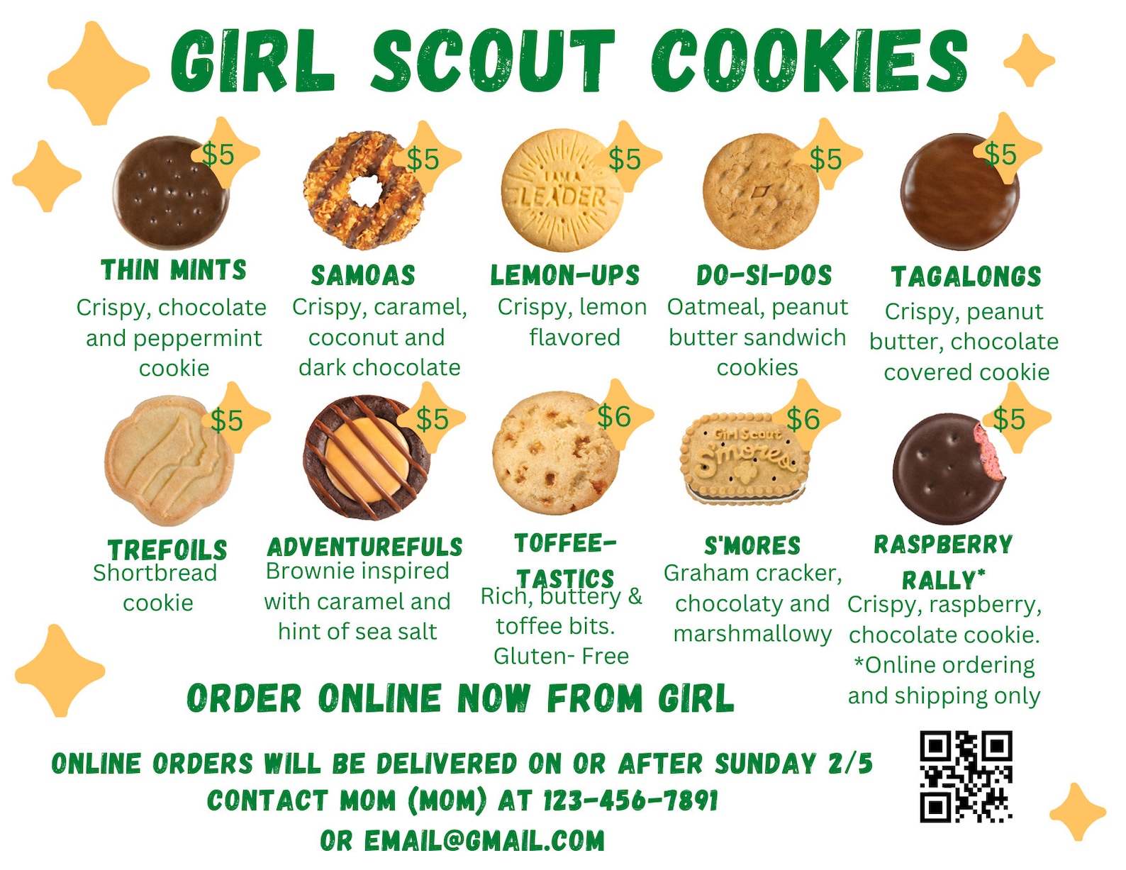 Girl Scout Cookie 2023 Little Brownie Baker Editable/printable Etsy