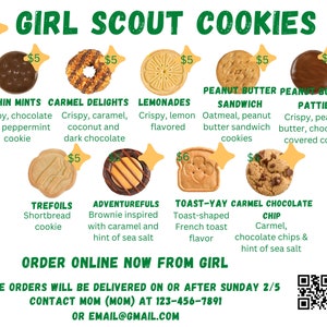 Girl Scout Cookie 2024 ABC Baker Editable/printable Canva Seller Kit ...