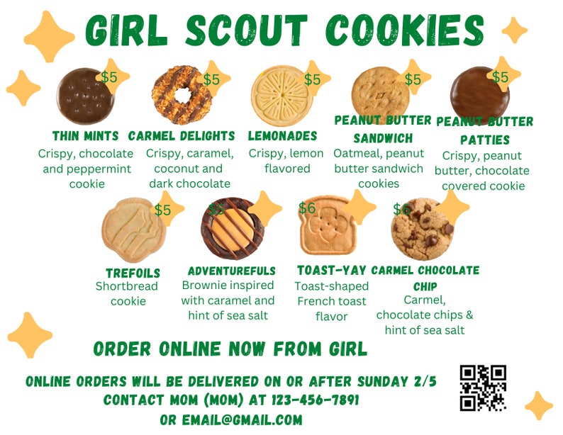 Girl Scout Cookie 2024 ABC Baker Editable/printable Canva Seller Kit