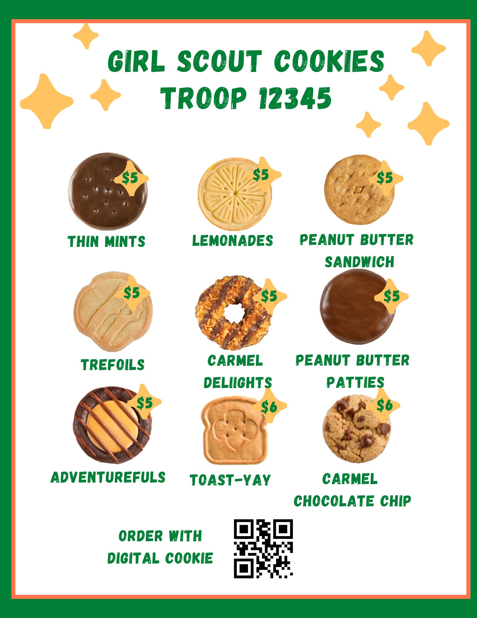 Girl Scout Cookie 2024 ABC Baker Editable/printable Canva Seller Kit