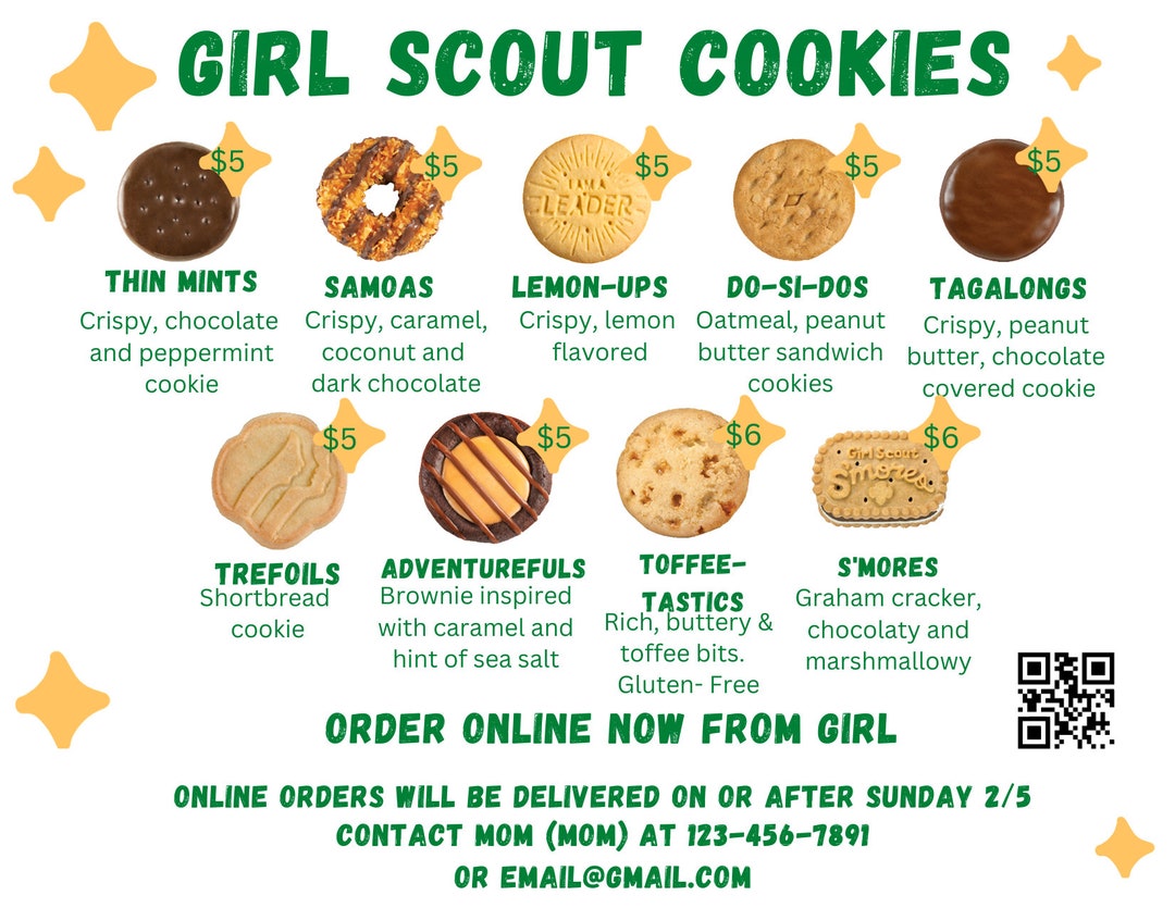 Girl Scout Cookie 2024 Little Brownie Baker Editable/printable Canva ...