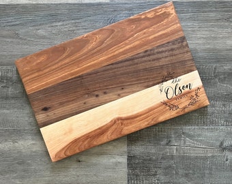 Personalized Cutting board Housewarming gift Wedding Gift Custom Cutting Board Engraved Cutting Board Bridal Gift Mothers day  Firefighter