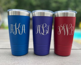 Monogram Tumbler Personalized Name Tumbler  Girls Trip Tumbler Bachelorette Cups Tumbler for Bridesmaid Gift Insulated Cup with Slider Lid