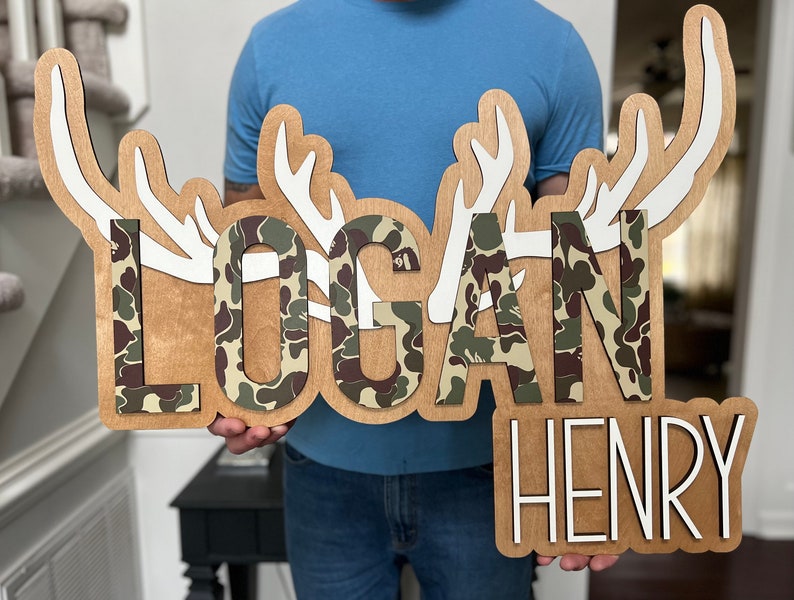 Personalized Name Sign Camo Room Sign Camo Decor Name Sign for Etsy