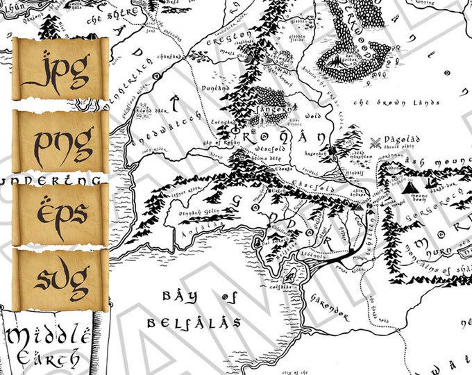 Map of the Shire - Etsy