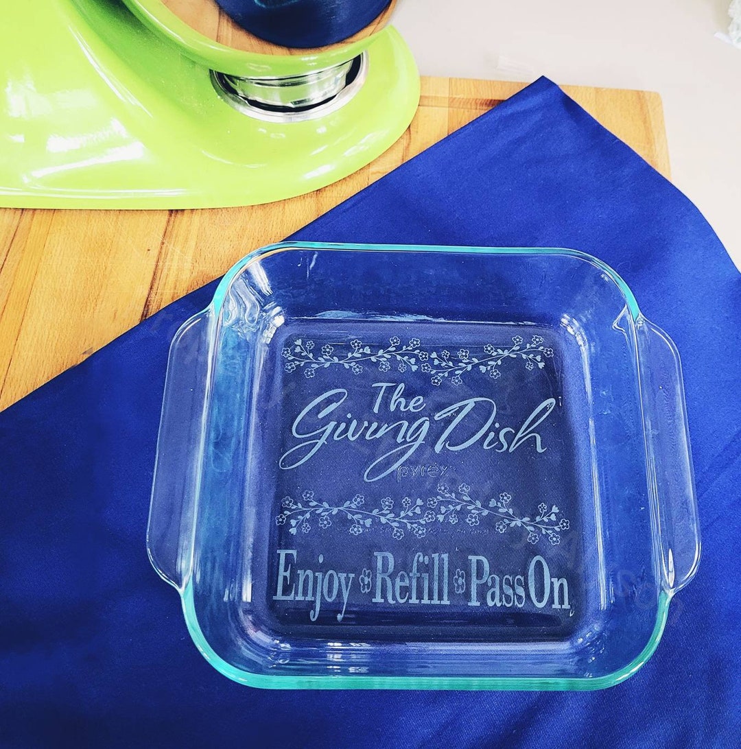 The Giving Dish - Casserole Baking Dish - Etched Glass - Etsy