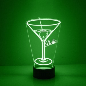 Lighted LED Martini Glasses - Multi Color