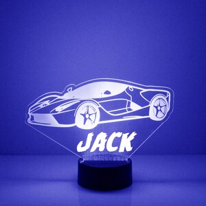 Sports Car Light Up, Personalized Gift,16 Color LED Night Light Lamp, FREE Engraving, Remote Control, Sports Car Enthusiast Gift