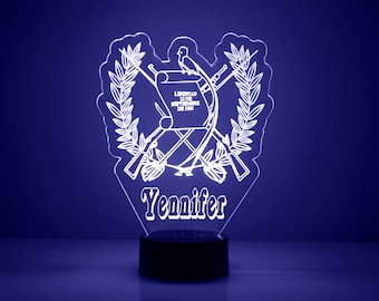 Guatemala Heritage Light Up, Personalized Gift, 16 Color LED Light, FREE Engraving, Remote Control, Guatemala Flag Decor
