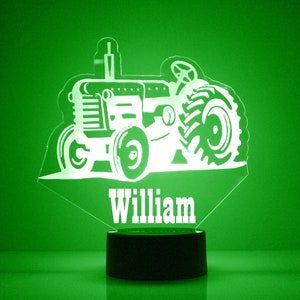 Tractor Light Up, Personalized Gift, 16 Color LED Night Light Lamp, FREE Engraving,Remote Control, Best Gift, Farm Decor, Construction Theme