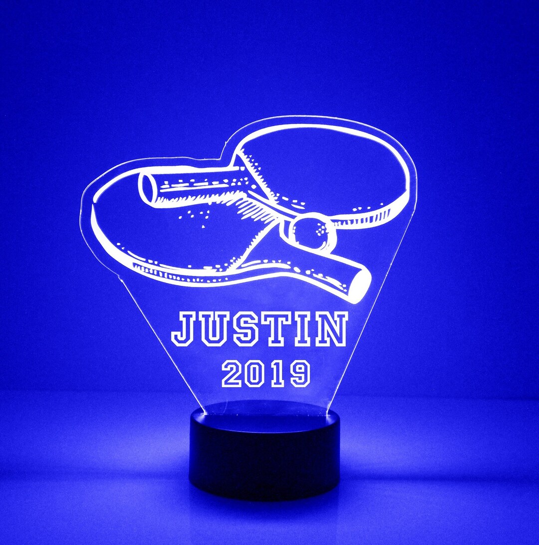Ping Pong Light up Sign, Personalized Gift, 16 Color LED Kid's Room
