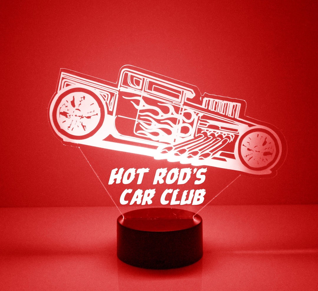 Hot Rod Classic Car Light Up, Personalized Gift,16 Color LED Night