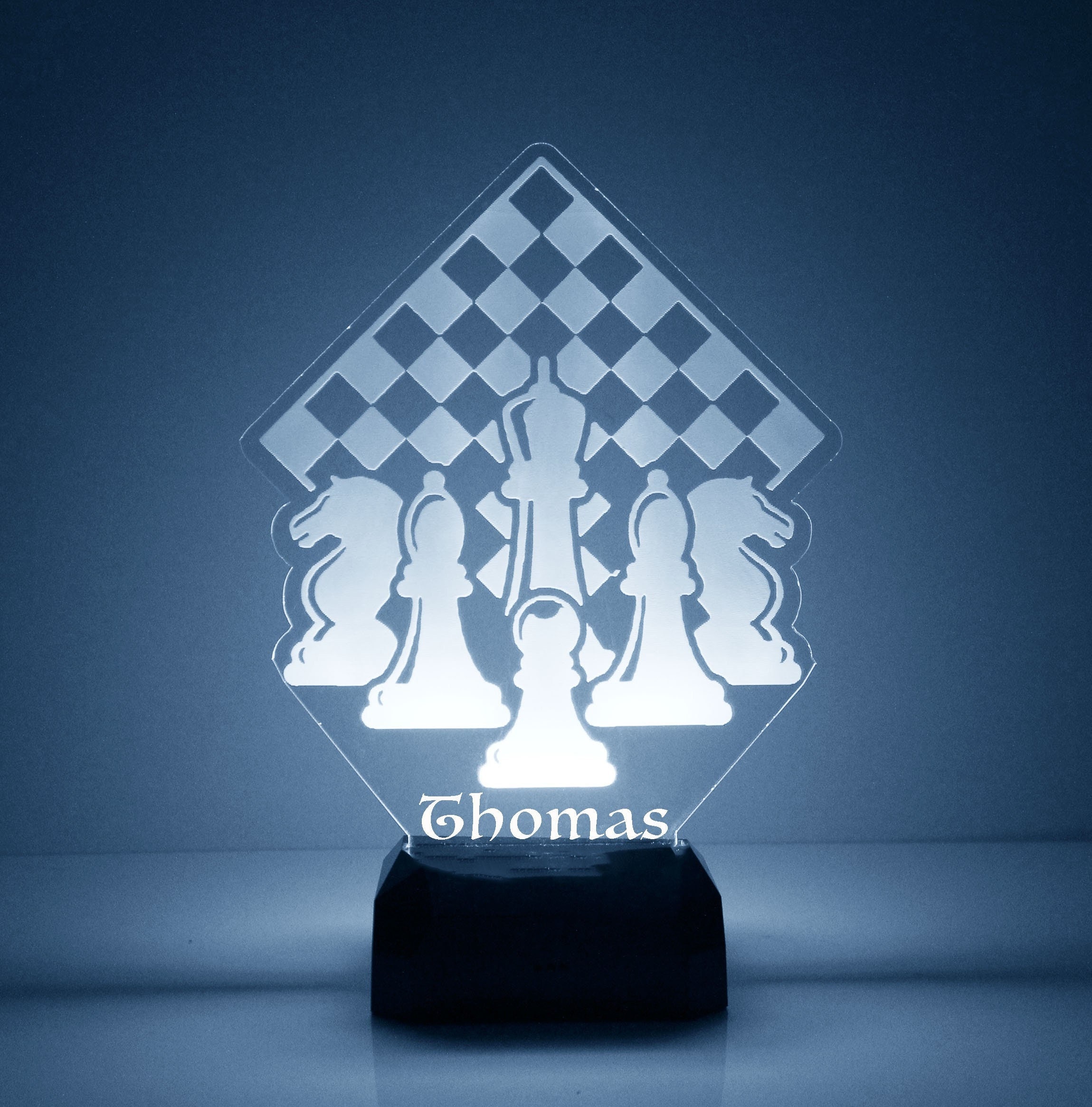 LED Desk Lamp Women FIDE Master WFM Full Name chess 3D 