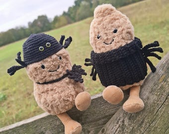 Disfraz de araña espeluznante de Halloween / Jersey para peluche de Peanut / Ropa de otoño tejida a crochet / Adorno / No es un juguete / No apto para niños