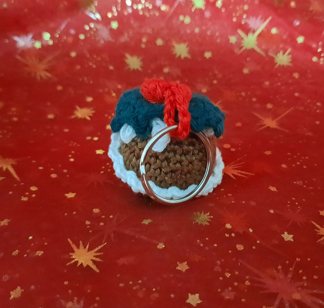 Christmas Crochet Plum Pudding Keychain/christmas Cake/gift Etsy
