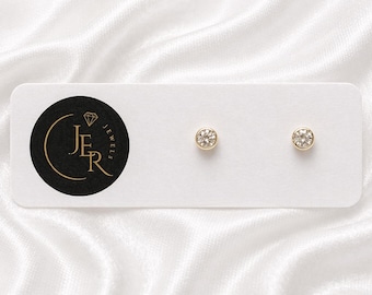18k Screw Type Dainty Earrings