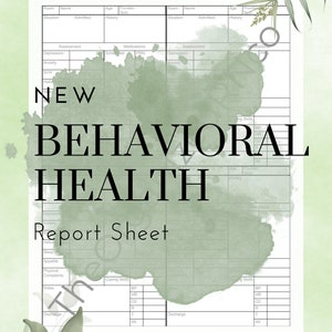 The Behavioral Health Report Sheet