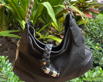 VINTAGE Michael Kors Black Hobo Bag w/ Magnetic Closure