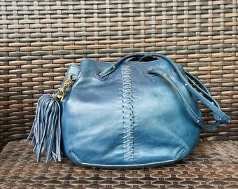 Botkier Blue Leather Shoulder Satchel