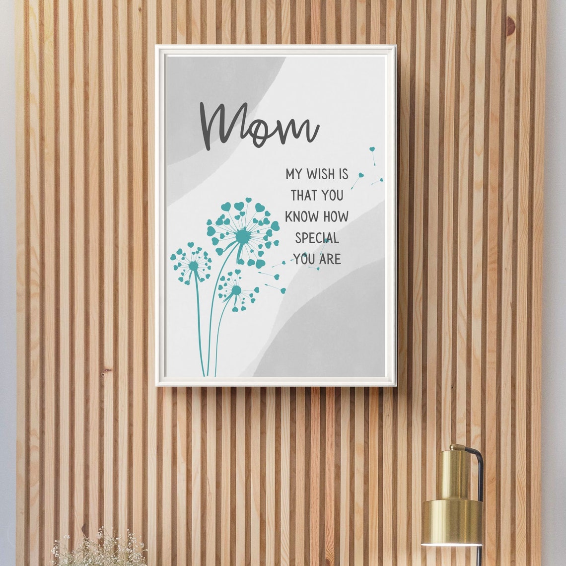 Mom Dandelion Wish Wall Art for Mother's Day Gift Idea Etsy
