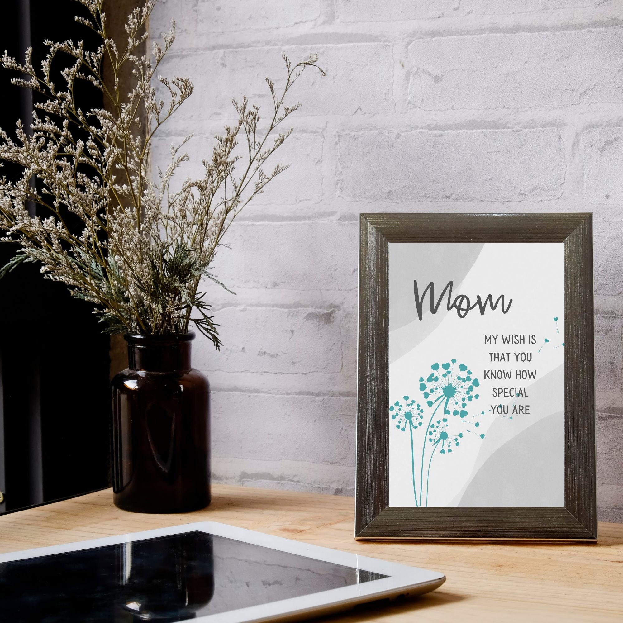 Mom Dandelion Wish Wall Art for Mother's Day Gift Idea Etsy
