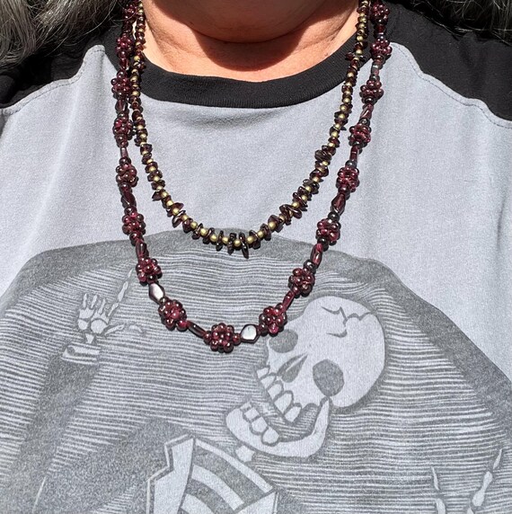 Garnet Beaded Necklace Stack - image 10