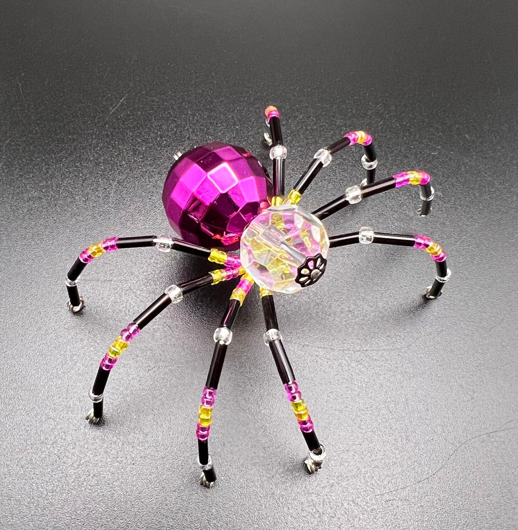 Hot Pink and Black Spider - Etsy