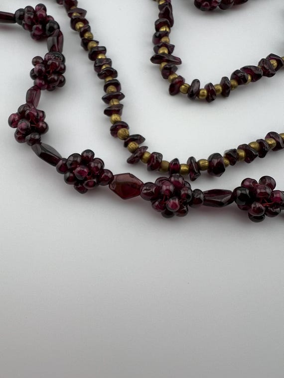 Garnet Beaded Necklace Stack - image 6