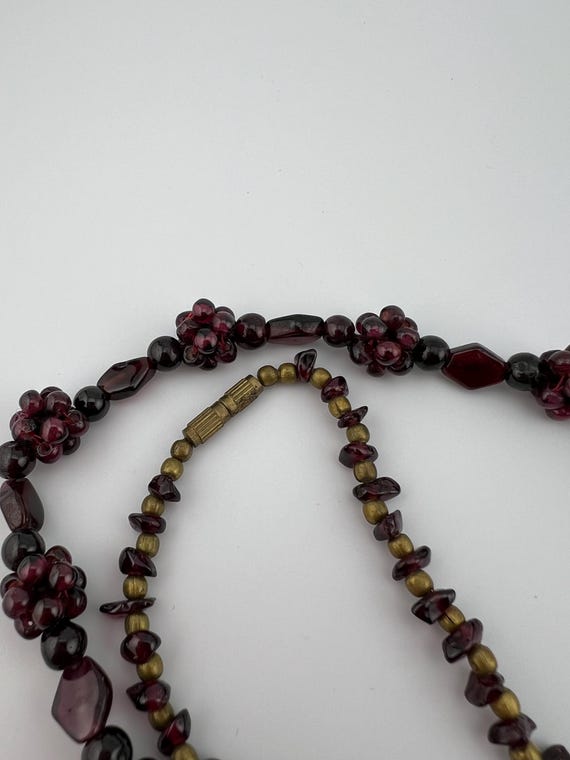 Garnet Beaded Necklace Stack - image 5