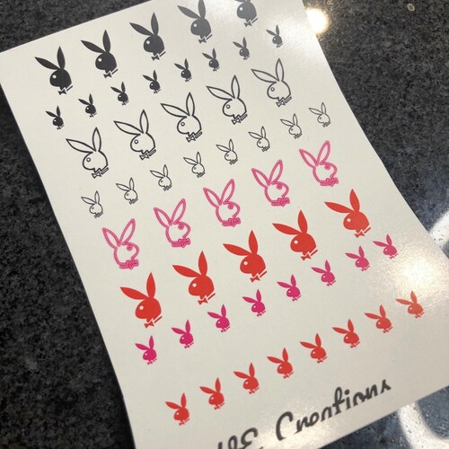 Playboy Bunny Nail Decals Etsy
