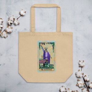 Eco Tote Bag_ Rider Waite Tarot El Mago Wicca Oculto Witchcore Estética, goblincore, fairycore, regalo para ella, regalo para ellos, compras