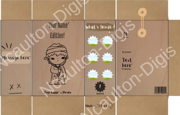 Hirono-inspired DIY Blind Box | Printable and Editable in CANVA