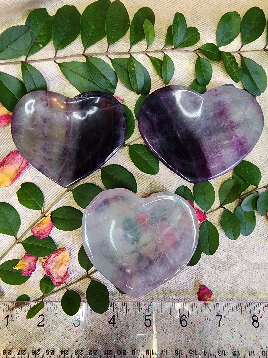 Fluorite Heart Bowls Etsy