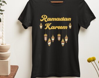 Ramadan Kareem T-Shirt , Happy Ramadan Mubarak Women Men  Fasting Muslim Shirt For Kids, Unisex Ramadan Fasting T-Shirt